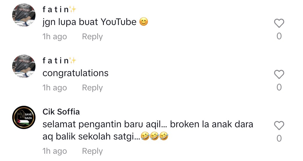 Aqil Zulkiflee kini suami orang